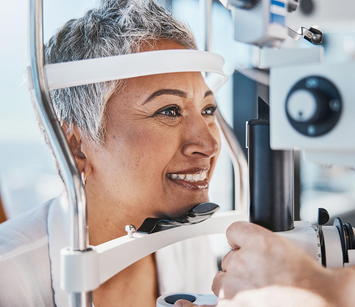 Woman Having an Eye Scan