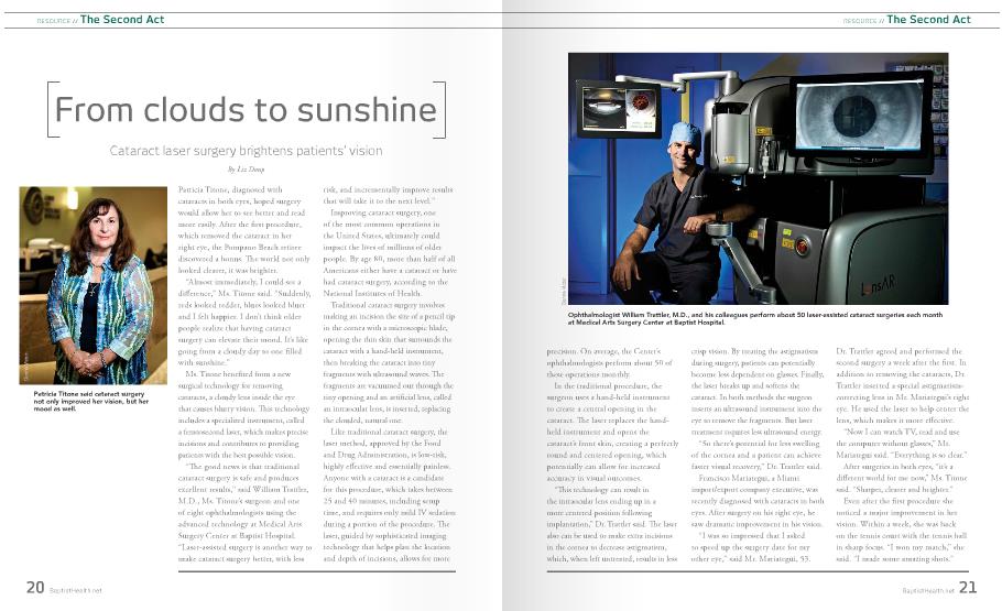 Laser Cataract Surgeon Dr. Bill Trattler is featured in Resource Magazine
