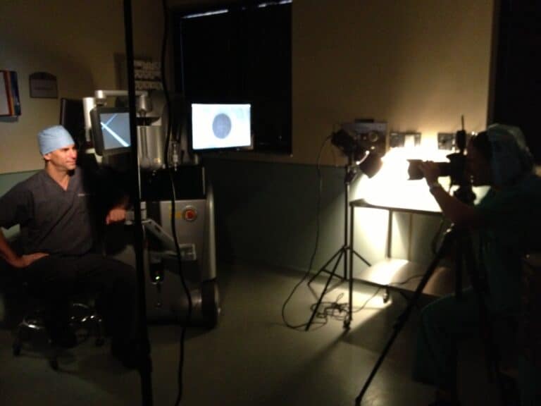 Dr. Bill Trattler Being Photographed