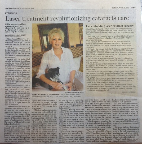 Dr. Spektor Newspaper Article about Cataract Surgery