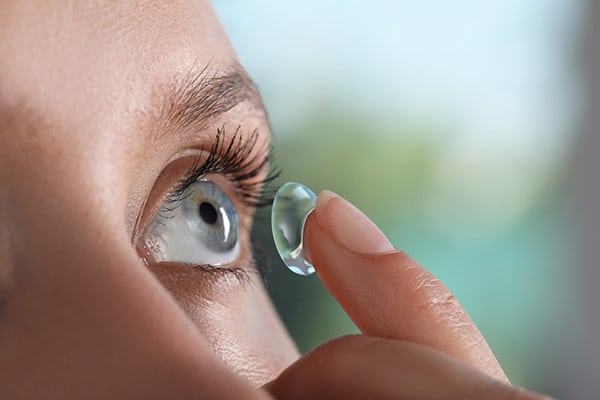 Putting in Contact Lenses